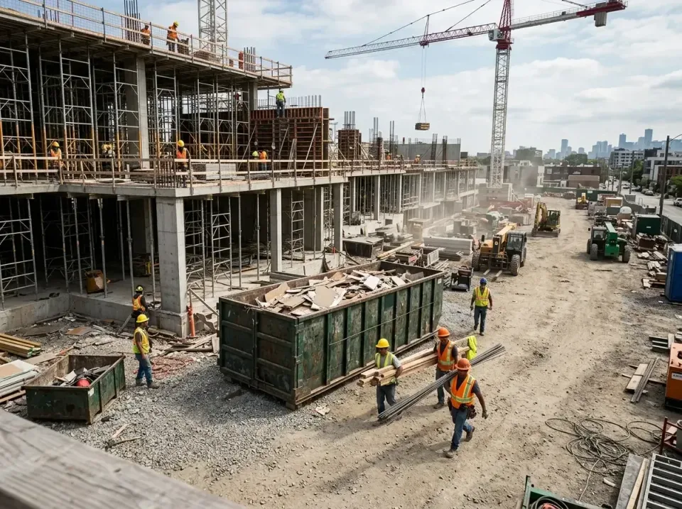 commercial-construction-site-w-002 — frequently asked questions, Low Cost Construction Dumpster Rental in Farmers Branch, TX